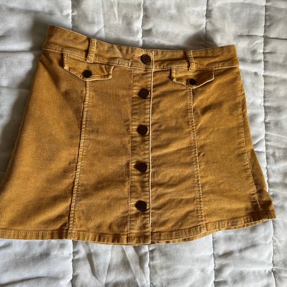 Urban Outfitters BDG Corduroy Button-front Mini Skirt in Yellow - Picture 4 of 6